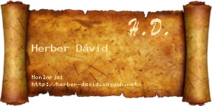 Herber Dávid névjegykártya