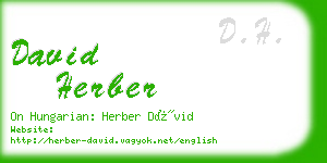 david herber business card
